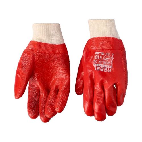 PVC Heavy Duty Rough Palm Wrist Gloves