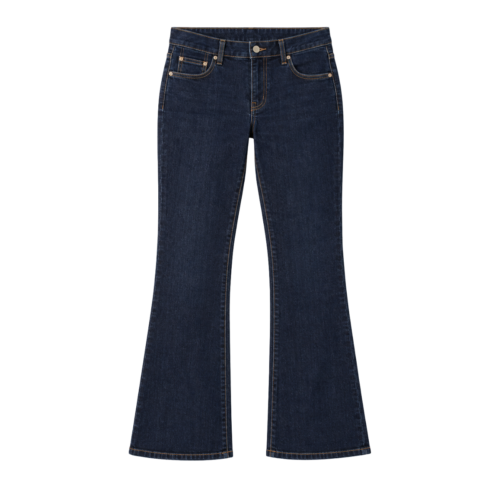 Ladies Bootcut Denim Jeans – Dark Indigo